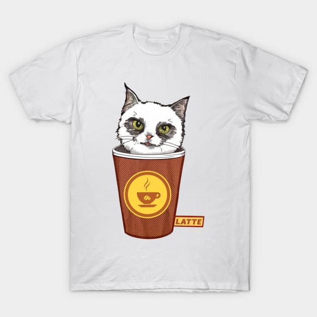 Cats And Coffee T-Shirt by Hunter_c4 "Click here to uncover more designs"